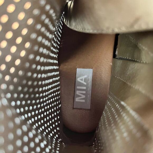 MIA Havenn Kashton Lace Up Combat Boots Size 8.5 Olive Green Perforated Side Zip - Picture 10 of 12